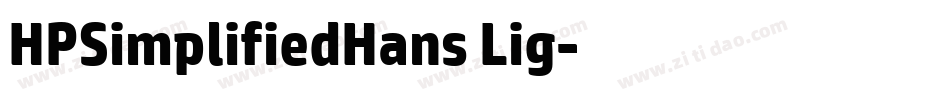 HPSimplifiedHans Lig字体转换